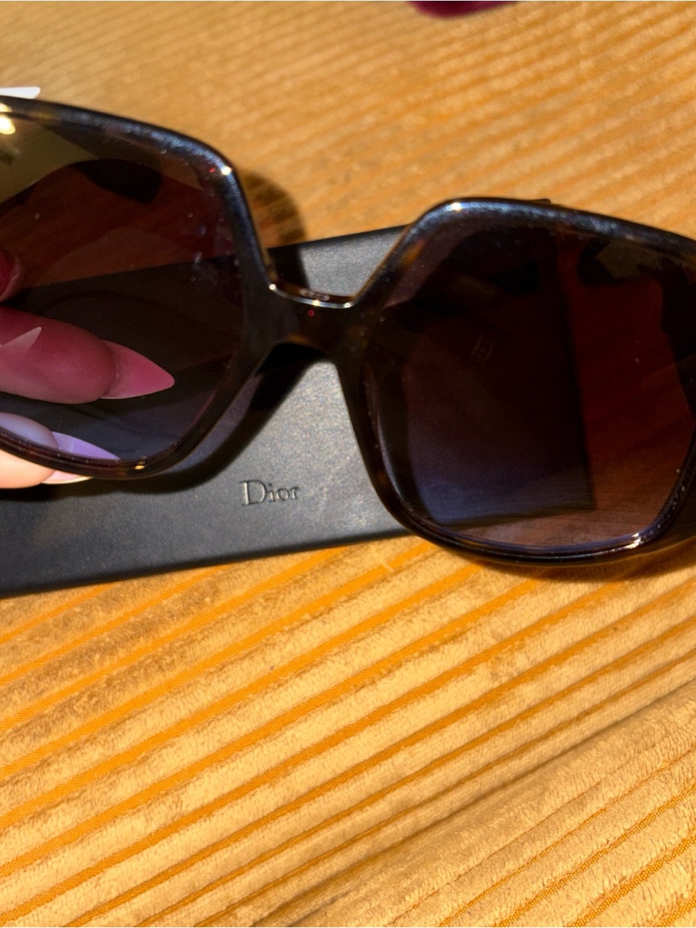 Dior Women's Tortoiseshell Frame Sunglasses with Brown Gradient Lenses